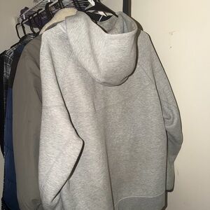 Nike Men's Light Gray Zip-Up Hoodie